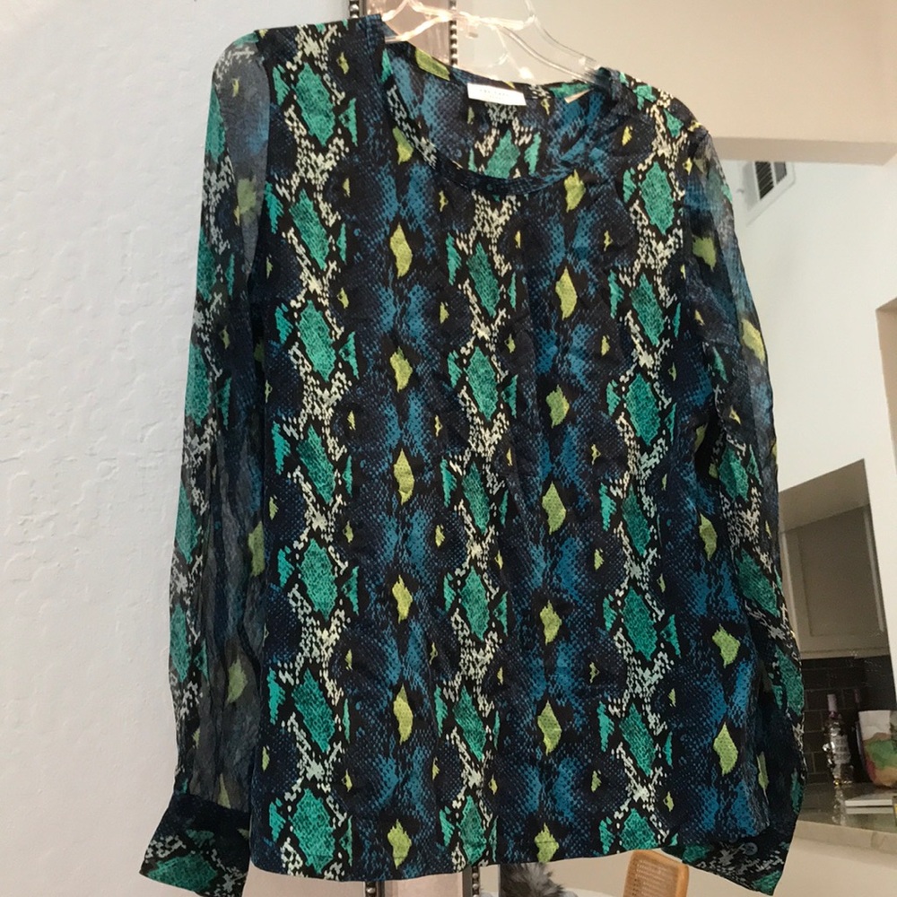 EQUIPMENT SNAKESKIN SILK TOP!